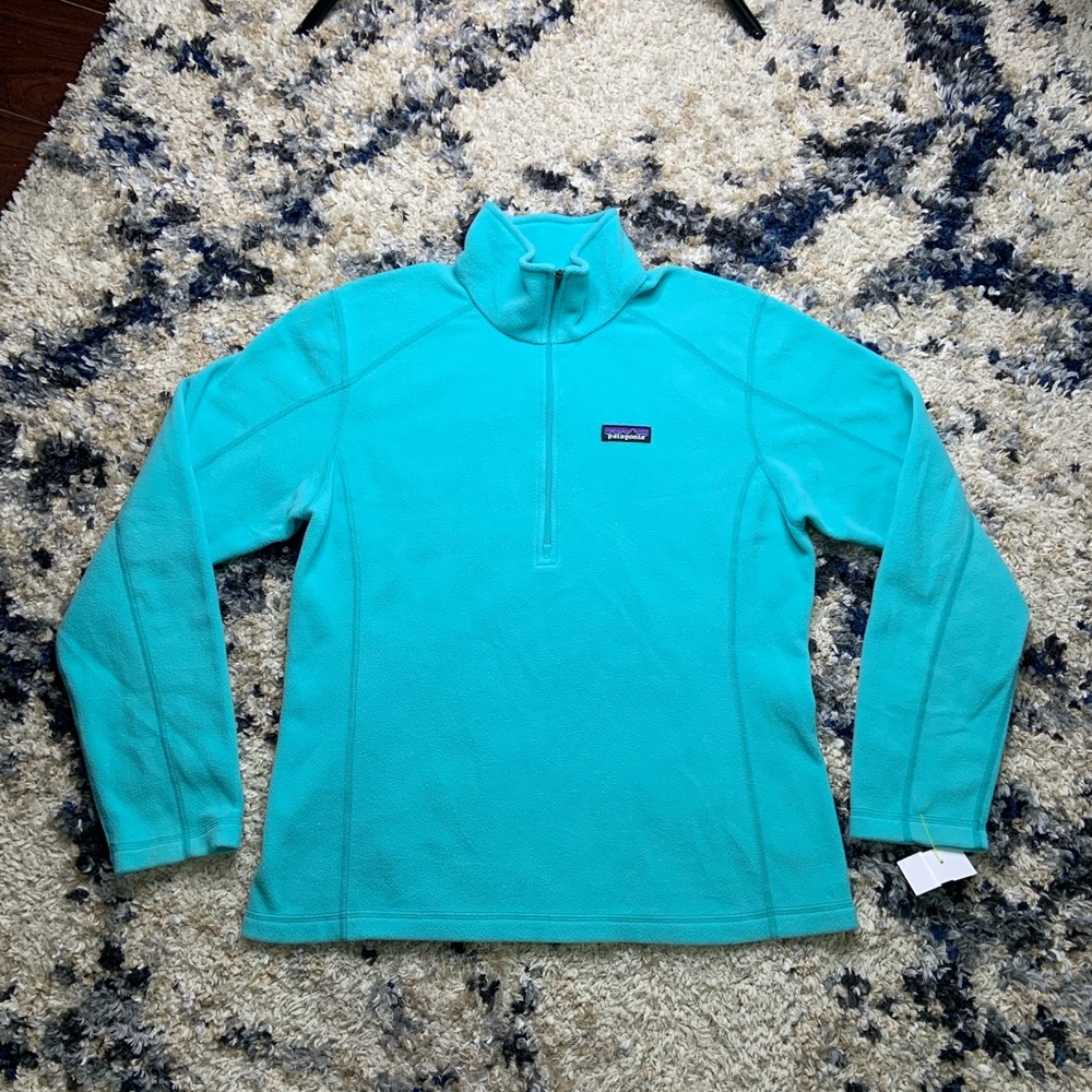 Women’s Large Patagonia Fleece 1/2 Zip Pullover Sweatshirt Blue